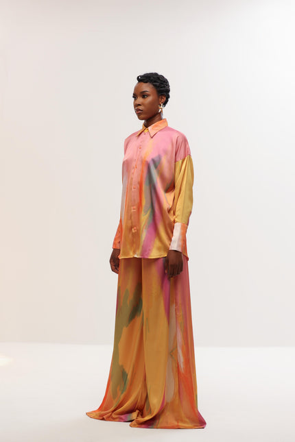 Aluka | Imade wide-leg satin pants.