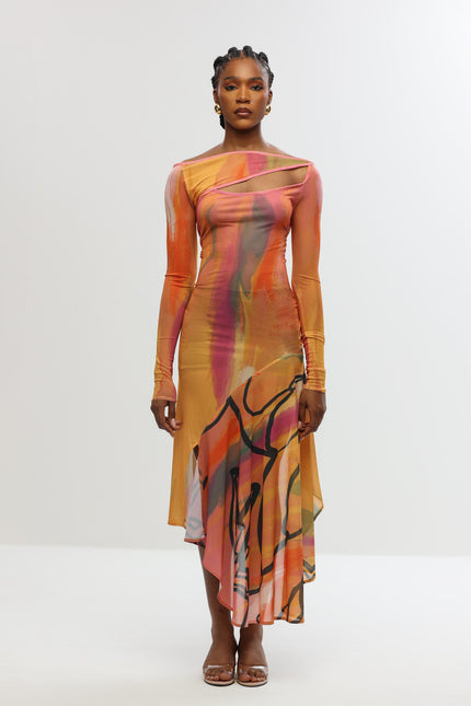 Aluka | SARABI PRINT DRESS