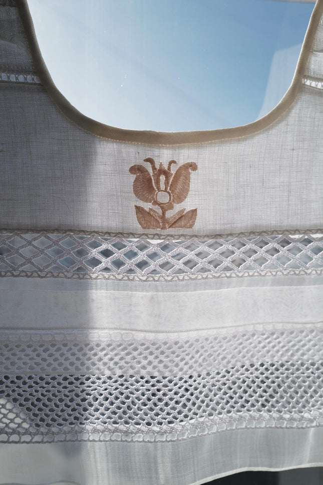 Anna Led | Hand Made Patchwork Collar SS26 In White