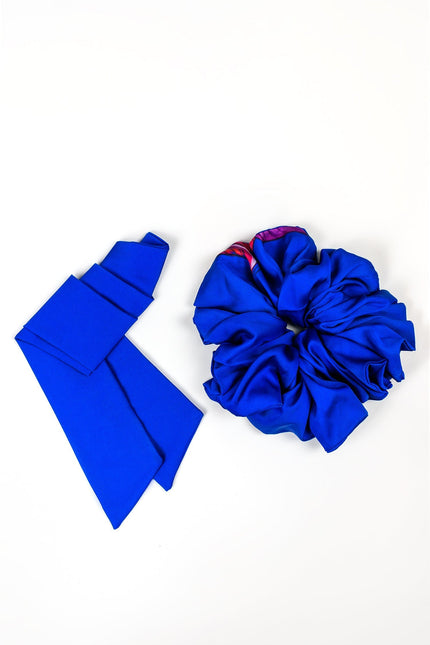 Janara Jones | Blue Octopus Satin Twilly & Scrunchie Set