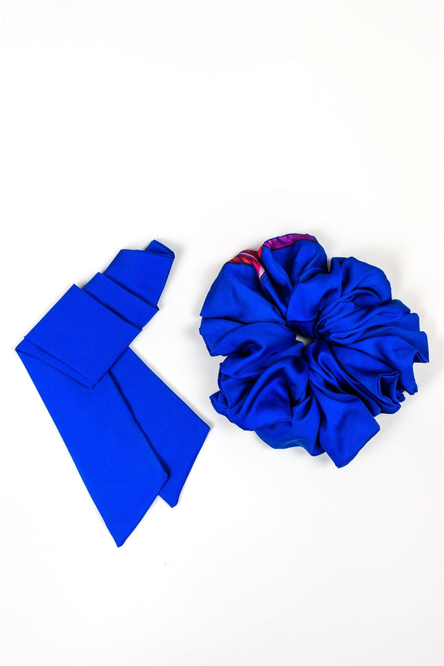 Janara Jones | Blue Octopus Satin Twilly & Scrunchie Set