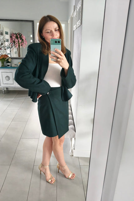 Maoconcept | Zielona mini spódnica z wełny