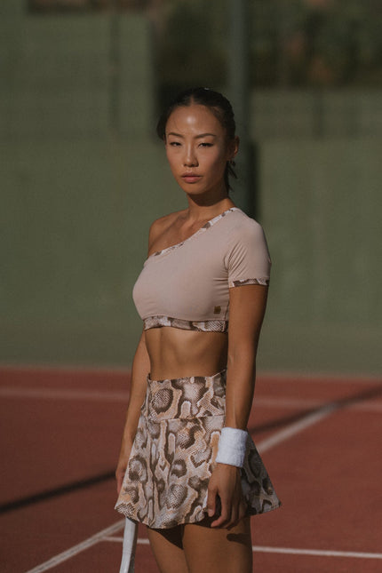 Befitnesslou | Crop top beige snake