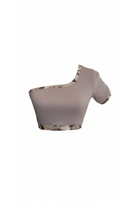 Befitnesslou | Crop top beige snake