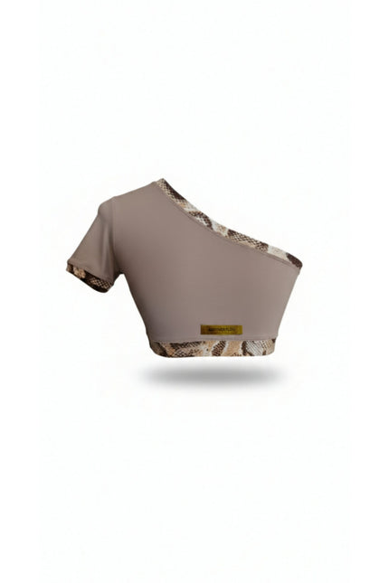 Befitnesslou | Crop top beige snake