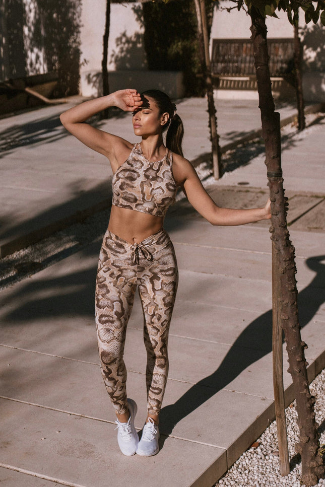 Befitnesslou | Legging beige snake animal print