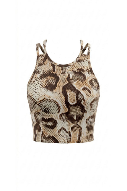 Befitnesslou | Top Lisa beige snake print