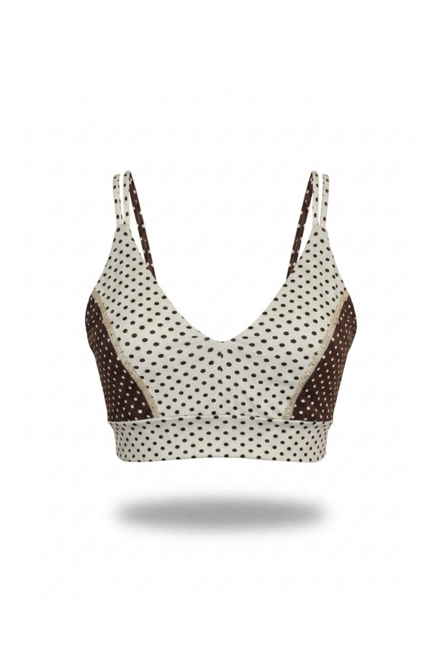 Befitnesslou | Biustonosz CB Polkadot Brown&Ecru