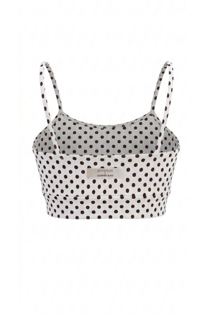 Befitnesslou | Bra CB Polkadot Comfy White&Brown