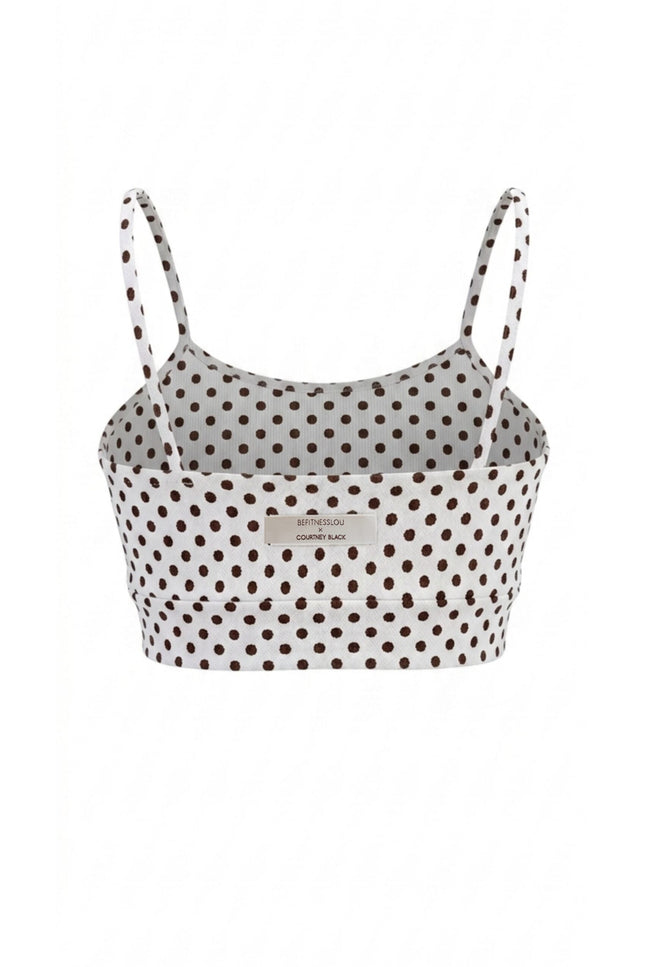 Befitnesslou | Biustonosz CB Polkadot Comfy White&Brown