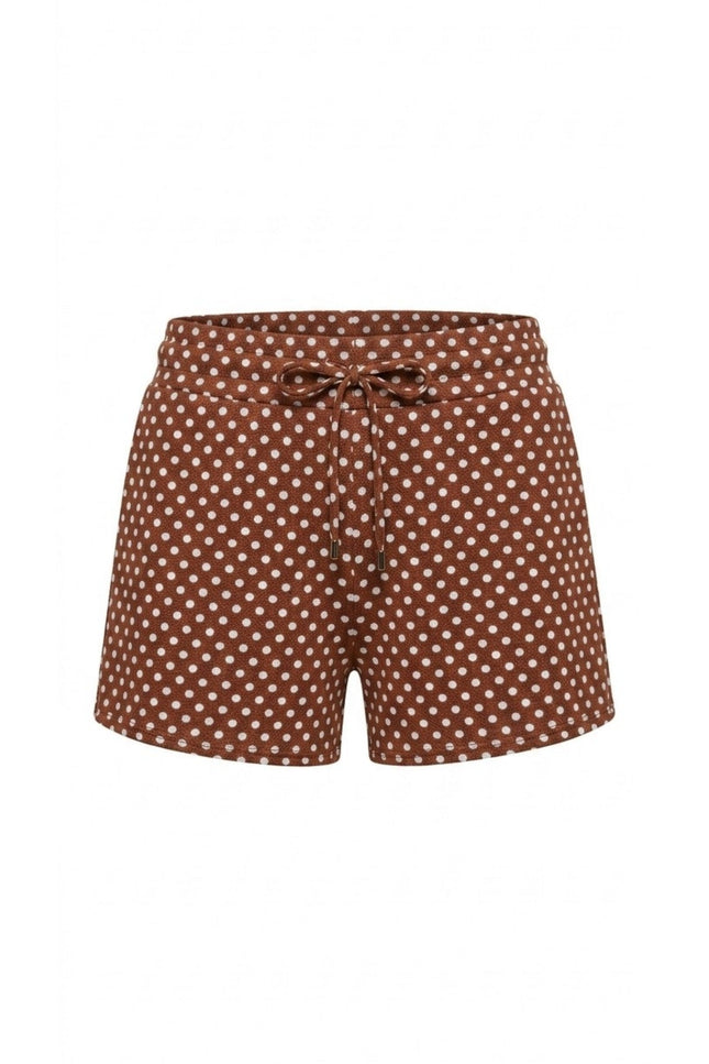 Befitnesslou | Short CB Polkadot Comfy Brown&White
