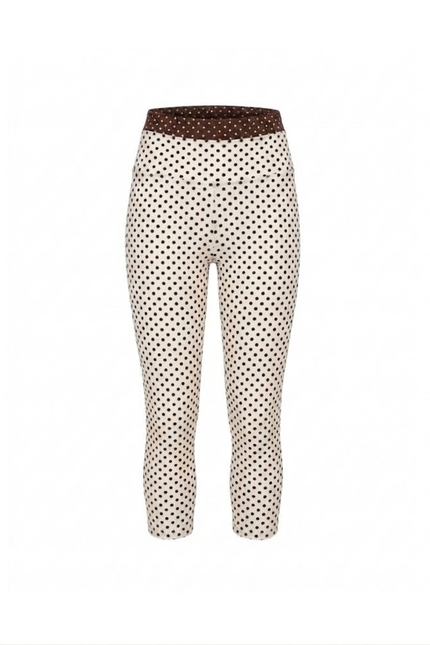 Befitnesslou | Capri CB Polkadot Off White&Brown