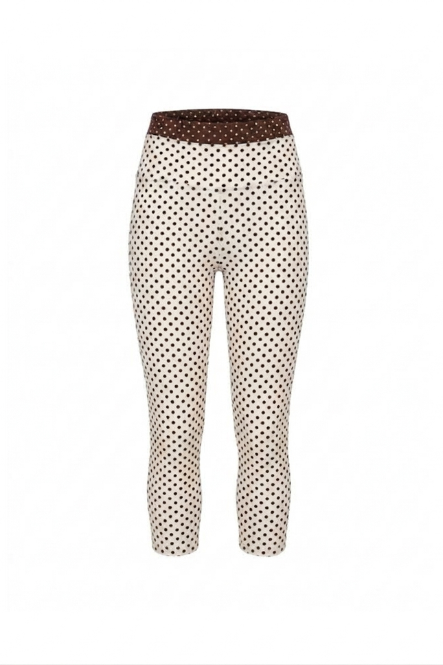 Befitnesslou | Capri CB Polkadot Off White&Brown