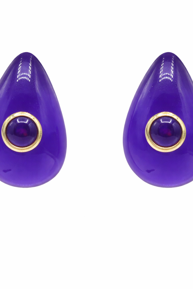Michael Nash Jewelry | Rosamund Amethyst Resin Pierced Earrings