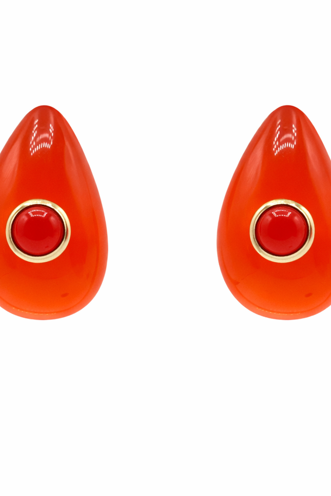Michael Nash Jewelry | Rosamund Orange Resin Pierced Earrings