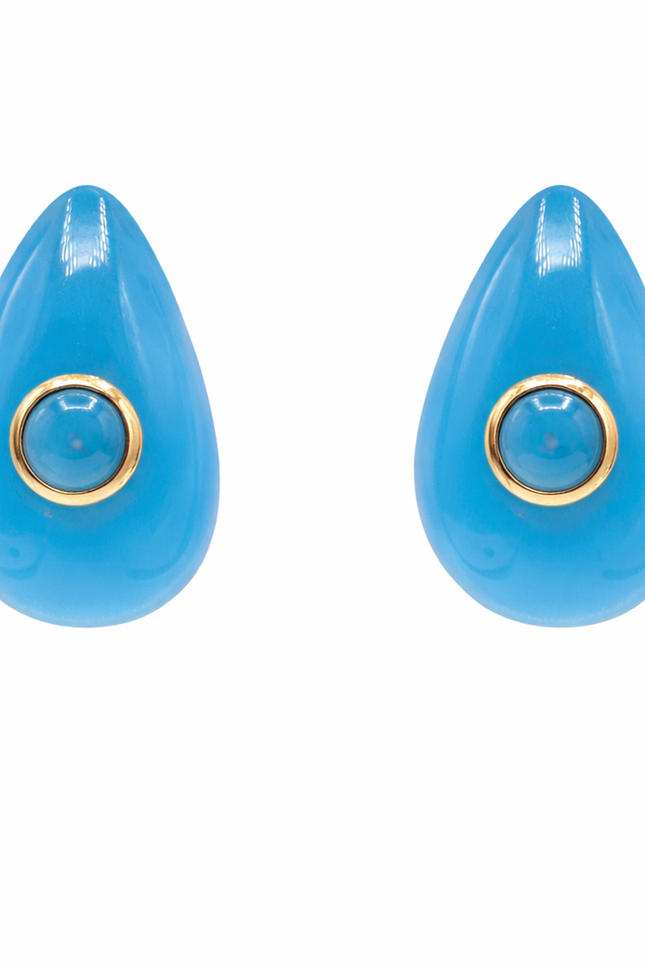 Michael Nash Jewelry | Rosamund Turquoise Resin Pierced Earrings