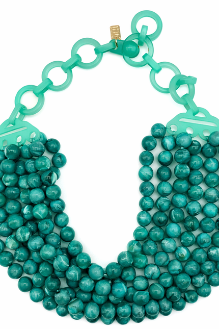 Michael Nash Jewelry | Juliette Multi Strand Turquoise Resin Necklace