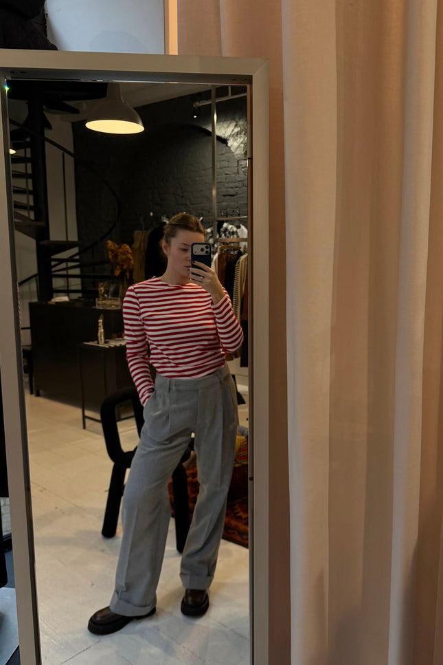 Anna Led | Fitted Slim Striped Long-Sleeve Top MARE