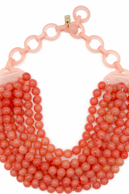 Michael Nash Jewelry | Juliette Multi Strand Coral Resin Necklace