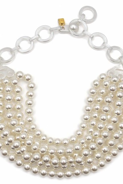 Michael Nash Jewelry | Juliette Multi Strand Pearl Resin Necklace