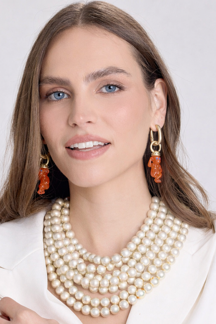 Michael Nash Jewelry | Juliette Multi Strand Pearl Resin Necklace