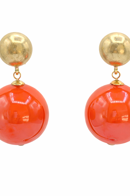Michael Nash Jewelry | Marylynn Orange Ball Drop Earrings