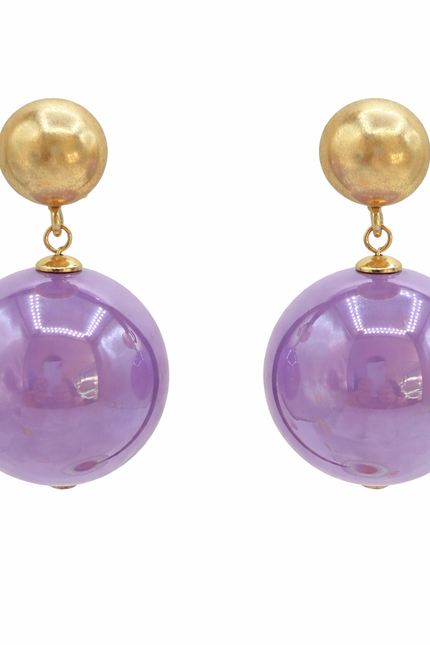 Michael Nash Jewelry | Marylynn Lavender Ball Drop Earrings
