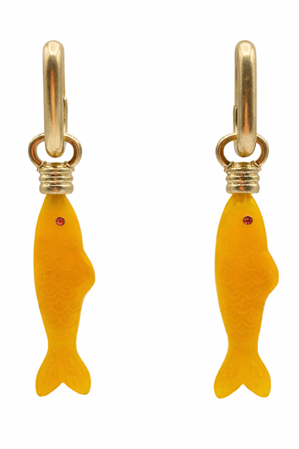 Michael Nash Jewelry | Fish Ochre Resin Drop Earrings