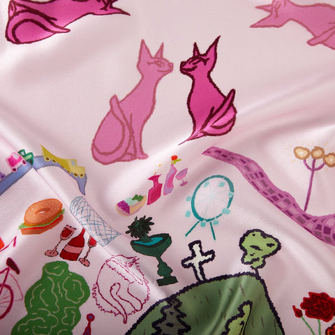 Soft Strokes Silk | Montreal Large Square Shawl