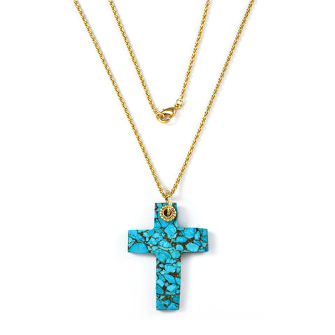 Arvino | Turquoise Faith Cross Necklace