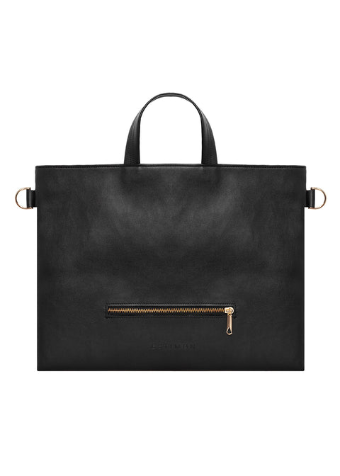 Estimon | Briefcase laptop bag corn leather black