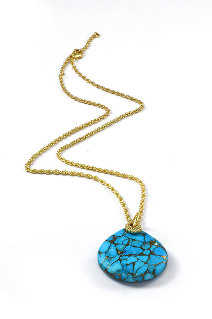Arvino | Turquoise Medallion Necklace