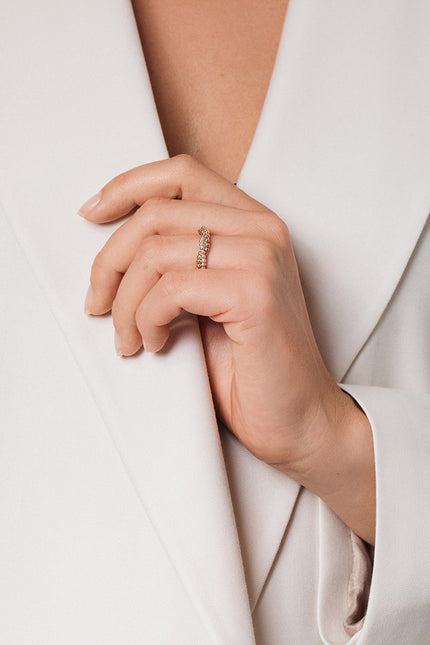 Pas de Marque | 925 sterling silver, gold-filled and rose gold-filled ring Trinité