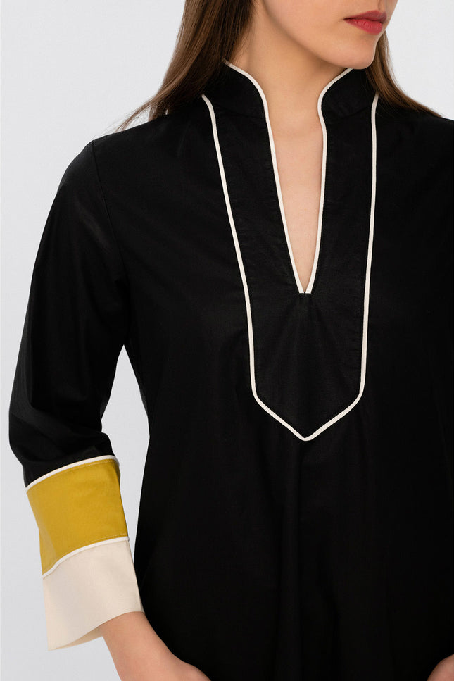 Elizabeth LaGre | Black Midi dress