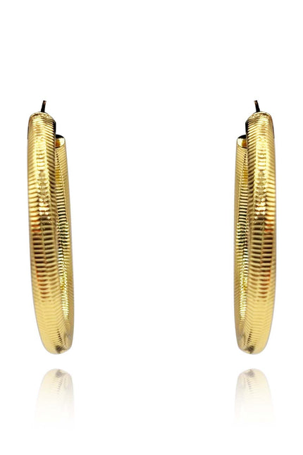 Michael Nash Jewelry | Melina Gold Cobra Hoop Earrings