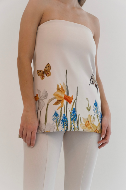 Ashley Stambouli | Top Gardenia beżowy