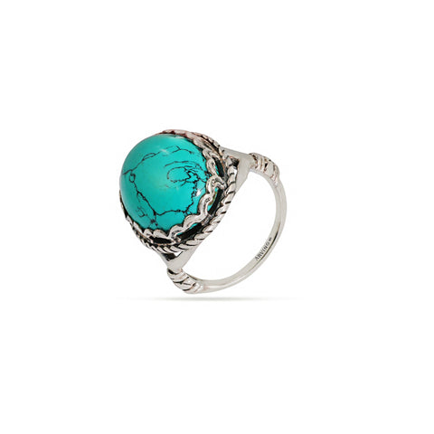 Arvino | Carved Turquoise 92.5 Sterling Silver Men’s Ring