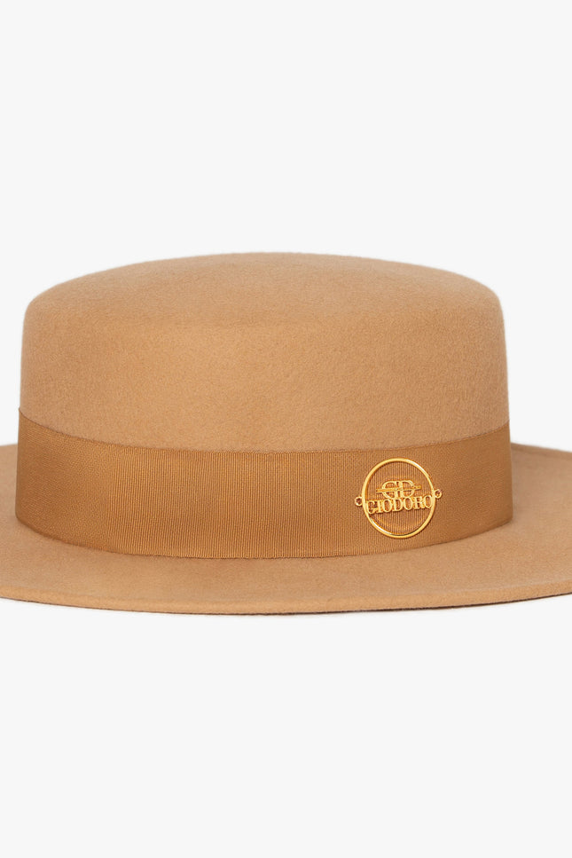 GIODORO | Gidoa Camel Felt Hat with Grosgrain Ribbon