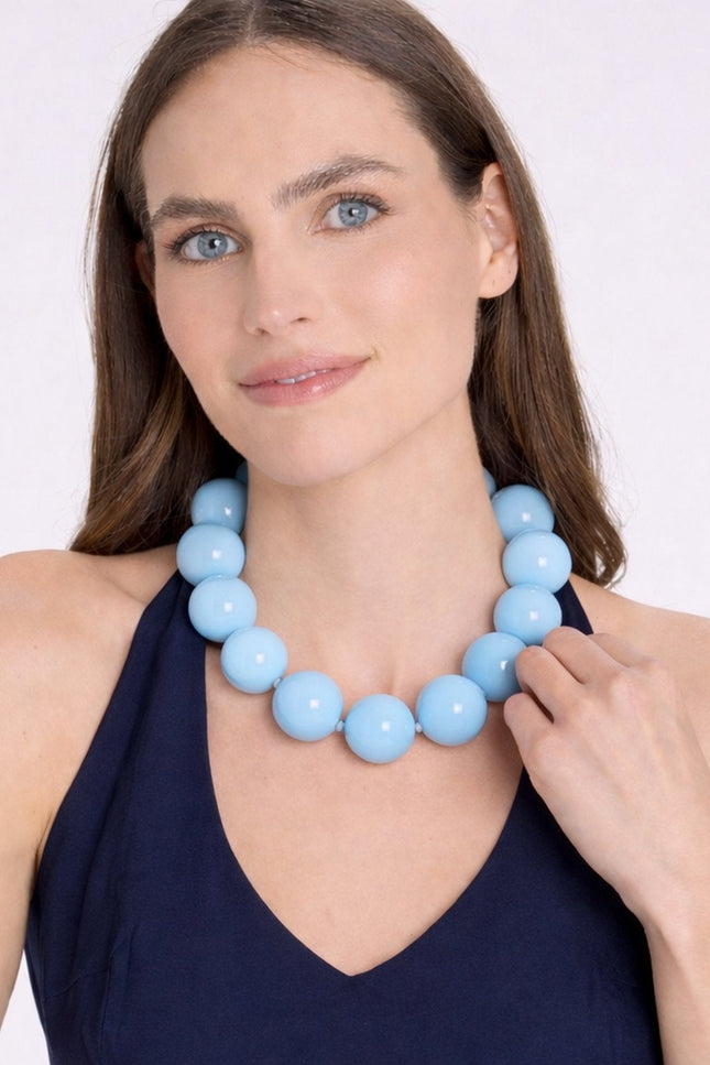 Michael Nash Jewelry | Lucy Light Blue Gumball Necklace