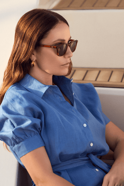 Faos Concept I CASTELLO IN MARBLE HAVANA WITH ALGAE GREEN LENSES