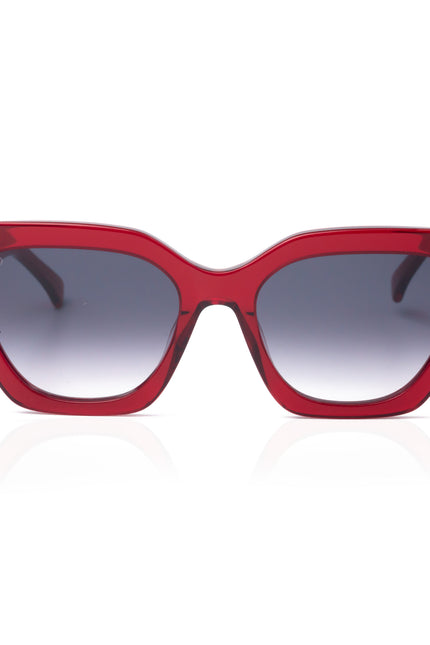 Faos Concept I SKYROS IN CRYSTAL RED WITH SUNSET GREY LENSES
