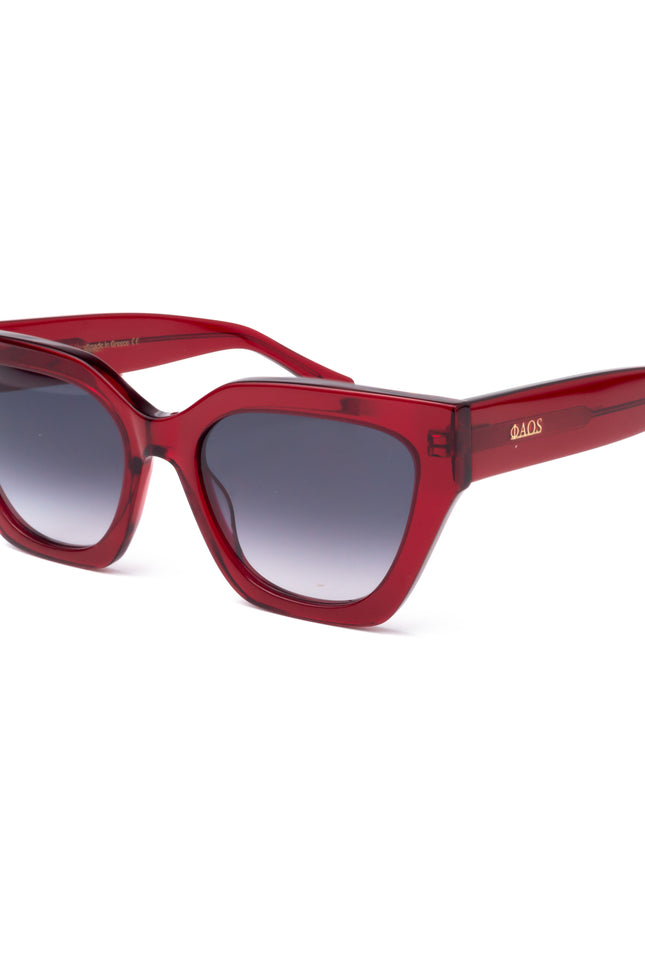 Faos Concept I SKYROS IN CRYSTAL RED WITH SUNSET GREY LENSES