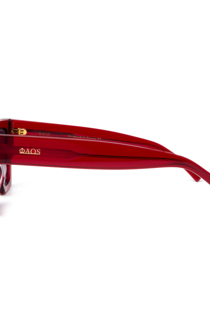 Faos Concept I SKYROS IN CRYSTAL RED WITH SUNSET GREY LENSES
