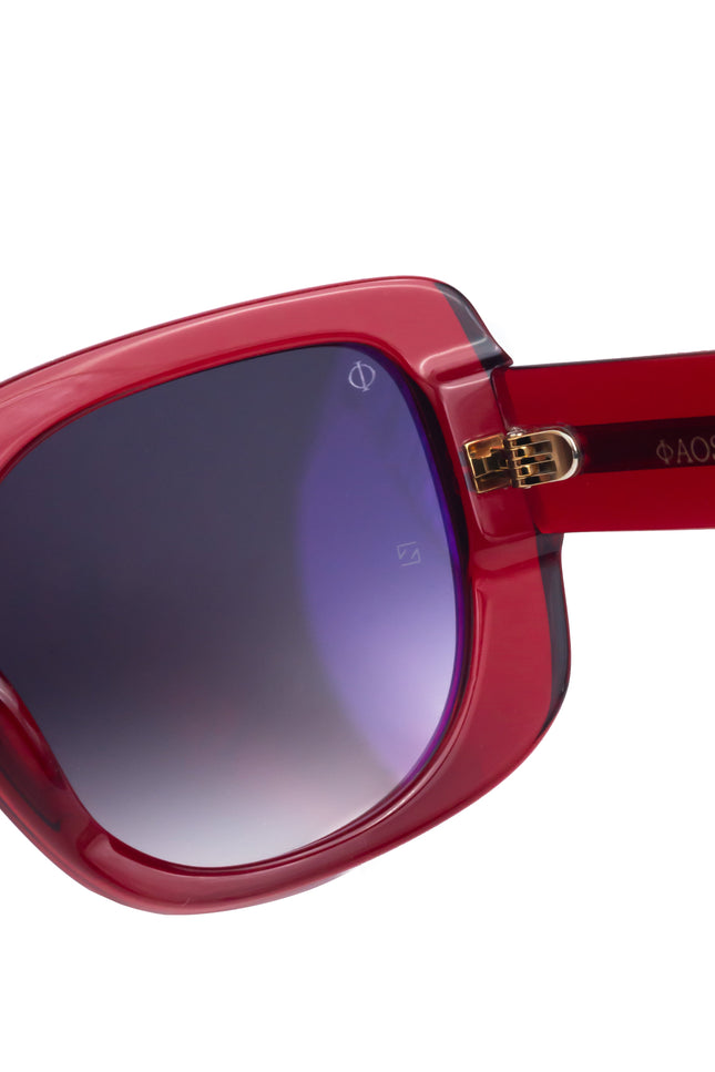 Faos Concept I RHODES IN CRYSTAL RED WITH SUNSET GREY LENSES