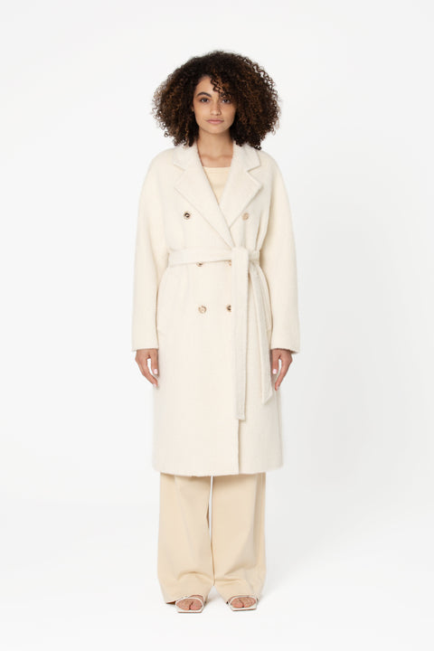 GIODORO | Adioro Off White Alpaca Coat