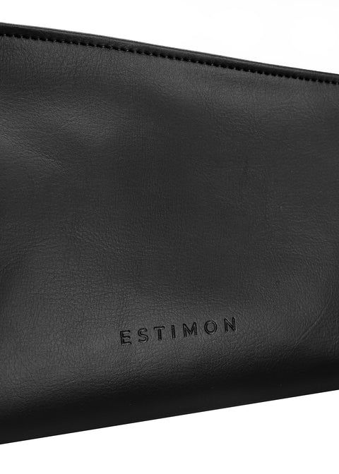 Estimon | Shoulder bag Sliced Baguette corn leather black