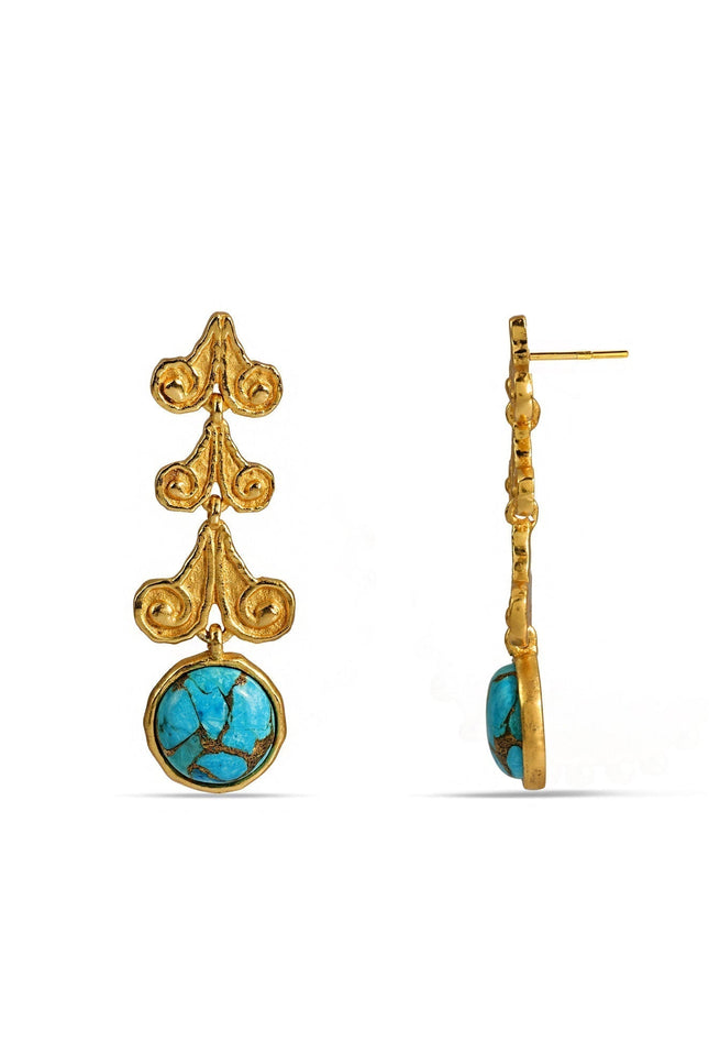 Arvino | Jharoka Turquoise 92.5 Sterling Silver Earrings
