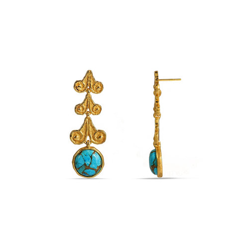 Arvino | Jharoka Turquoise 92.5 Sterling Silver Earrings