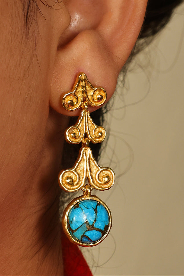 Arvino | Jharoka Turquoise 92.5 Sterling Silver Earrings