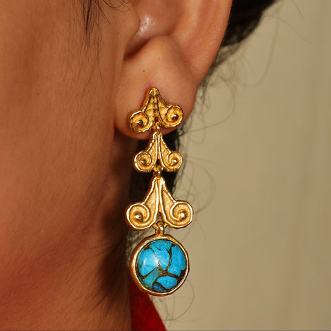 Arvino | Jharoka Turquoise 92.5 Sterling Silver Earrings